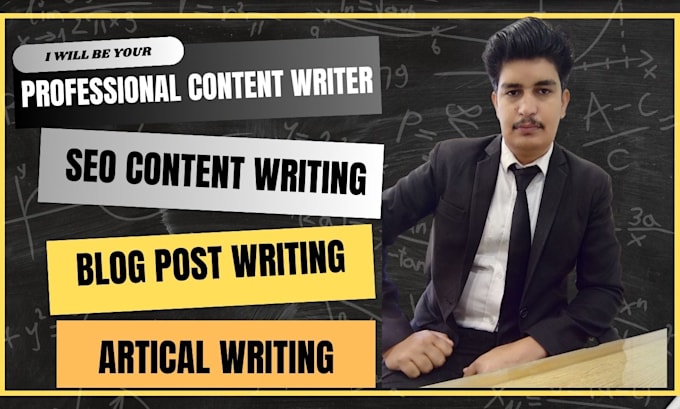 Gig Preview - Write high quality blogs and SEO optimized content writing