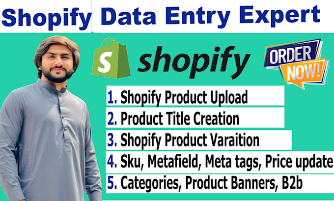 Gig Preview - Do manually shopify data entry and shopify product listing