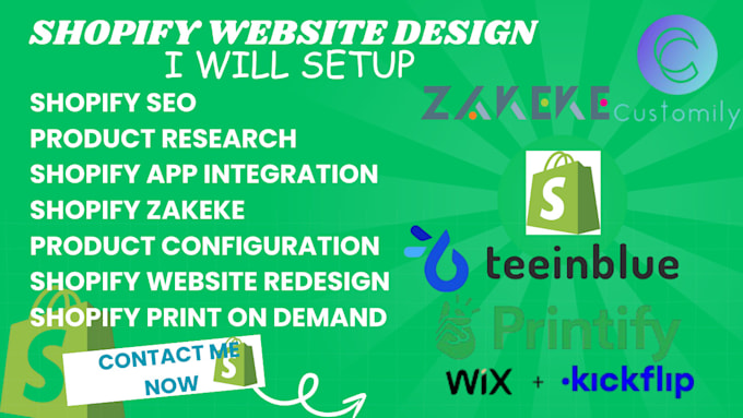 Gig Preview - Do shopify zakeke print on demand shopify kickflip 3d configuration shopify pod