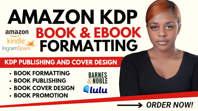 Gig Preview - Do book formatting kindle ebook formatting for amazon KDP book publishing, lulu