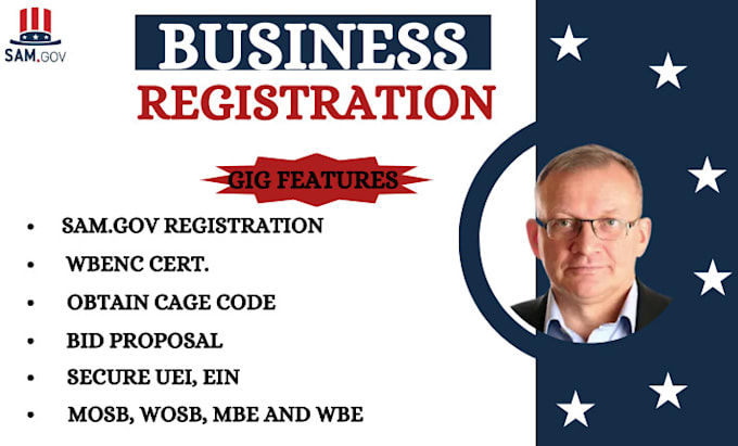 Gig Preview - Help you with mbe certification wosb, mosb, wbenc, samgov reg, get cage code uei