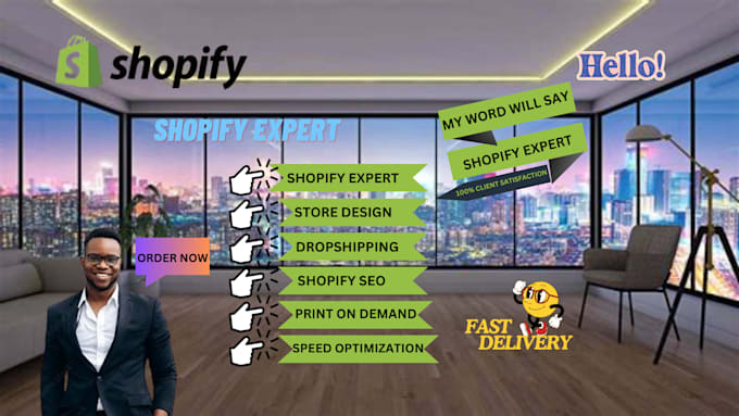 Gig Preview - Setup shopify expert shopify store design dropshipping shopify marketing