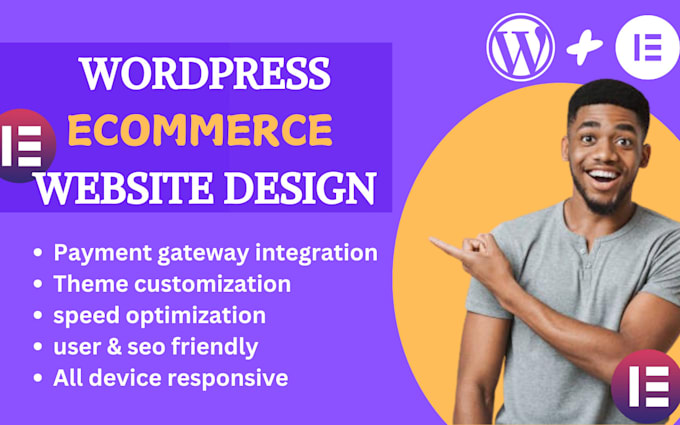 Gig Preview - Design redesign ecommerce website, wordpress changes business ecommerce website