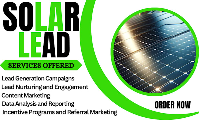 Gig Preview - Generate fresh solar roofing leads solar appointment landing page solar