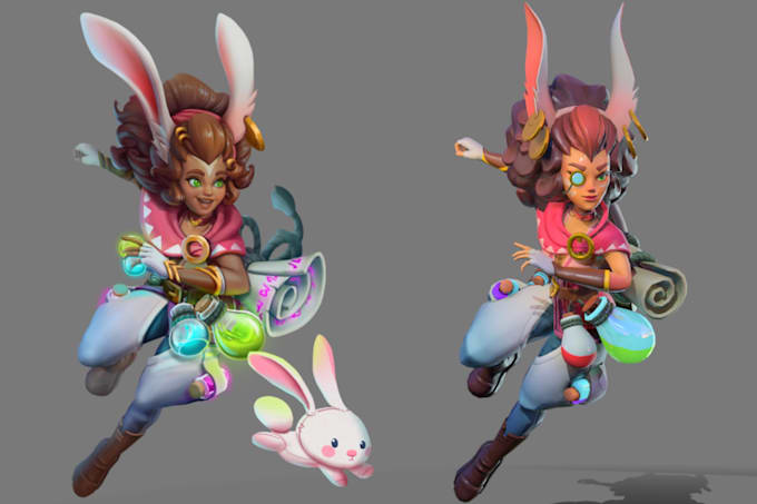 Gig Preview - 3d character modeling stylized 3d cartoon character design 3d model game film