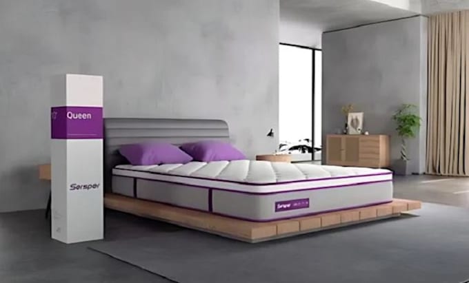 Gig Preview - Do 3d mattress animation 3d mattress design 3d product design 3d bed animation