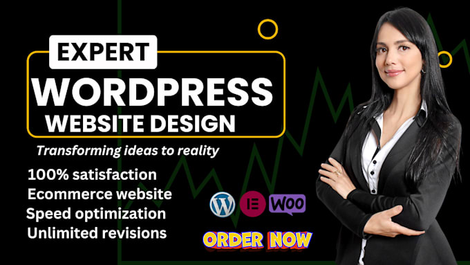 Gig Preview - Build responsive professional wordpress website design or blog website