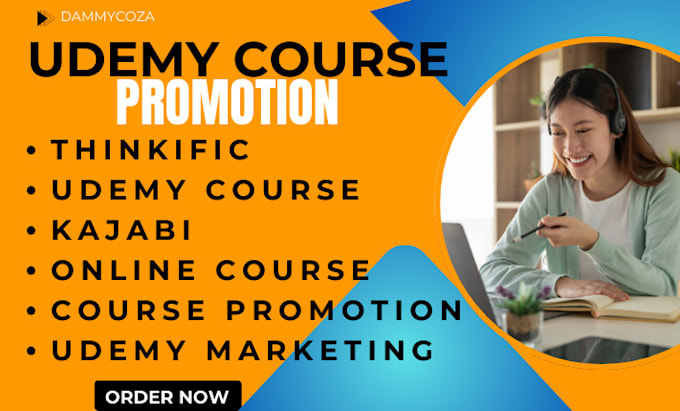 Bestseller - do viral online udemy course promotion thinkific udemy course marketing