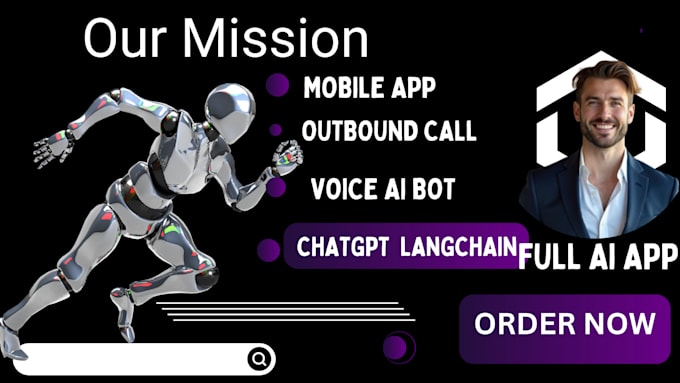 Gig Preview - Do full ai app, chatgpt langchain, outbound calls, mobile app, voice ai bot, nlp