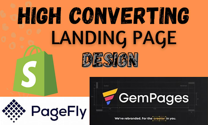 Bestseller - design shopify landing page ecommerce website via shogun gempages pagefly ziplfy