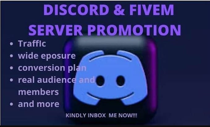 Gig Preview - Do organic fivem server promotion discord server promotion fiver server mass dm