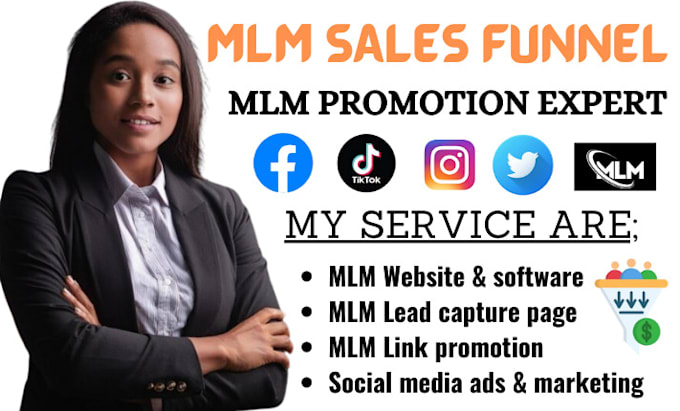 Gig Preview - Mlm sales funnel mlm promotion mlm networ mlm software mlm website mlm leads