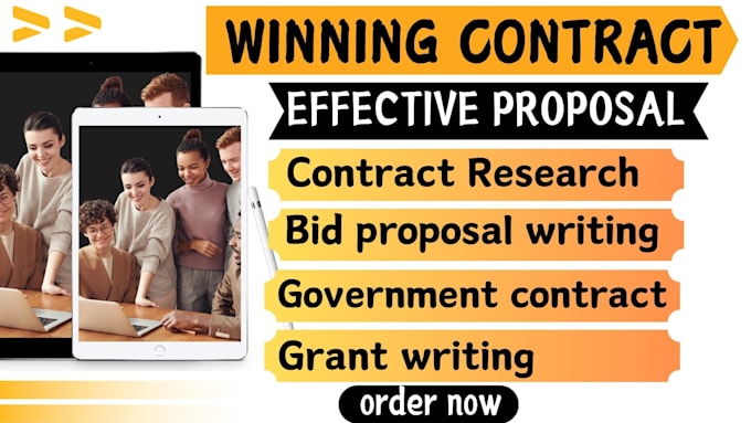 Gig Preview - Find win government contract bid proposal grant research rfp rfq grant proposal