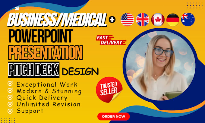 Bestseller - create, design exceptional powerpoint presentation, business, medical pitch deck