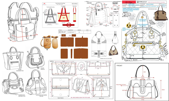 Gig Preview - Design backpack leather handbag, wallet, tote bag with tech pack and accessories