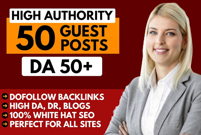 Gig Preview - Write high da guest post backlinks with SEO quality guest posting service