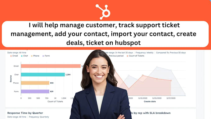 Gig Preview - Help manage customer, in hubspot CRM, track support ticket management, contacts