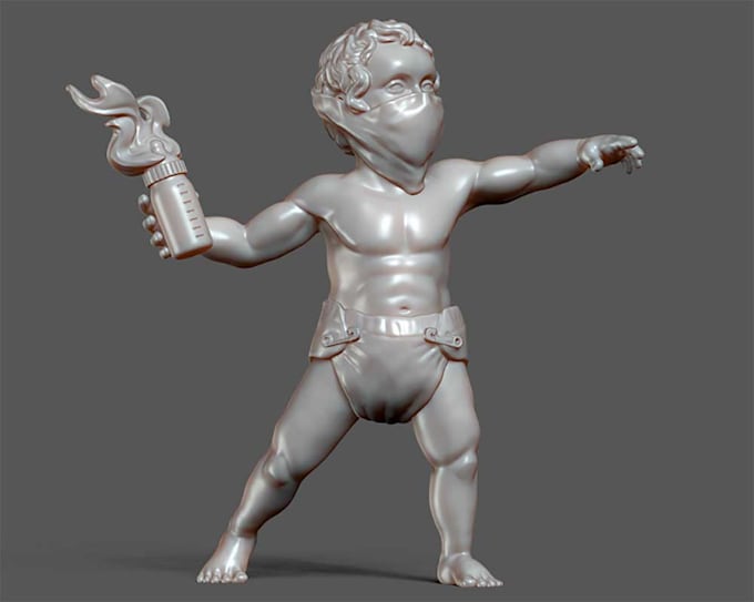 Gig Preview - Sculpt 3d stl file,sculpt head bust, 3d miniature, 3d helmet for resin printing