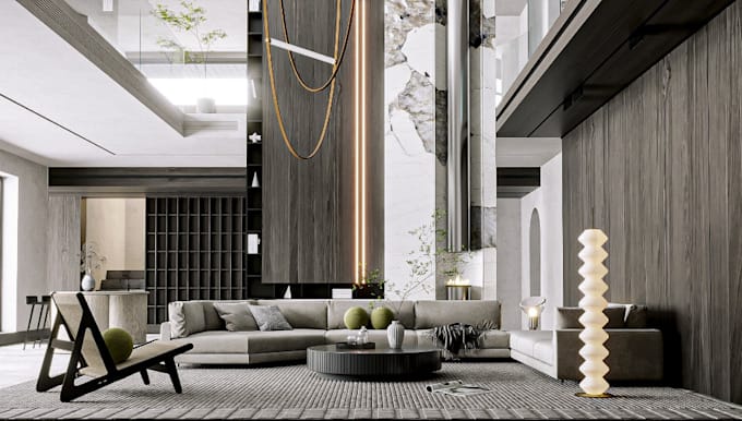 Bestseller - do stunning interior design render living room, bedroom,kitchen,gaming room ,cgi