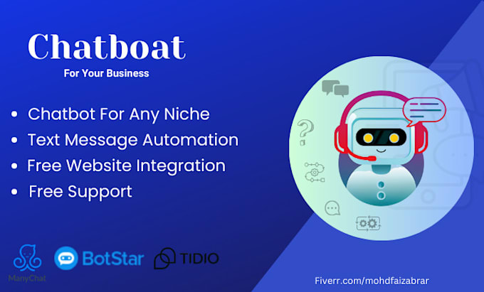 Gig Preview - Create a professional chatbot to boost your business engagement