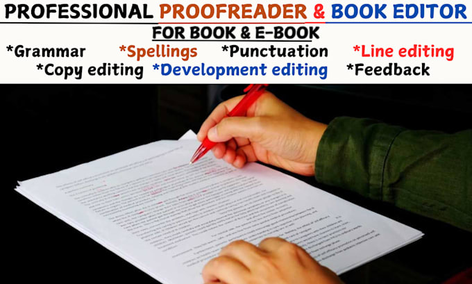 Gig Preview - Proofread book edit and format book ebook grammar check spellings punctuation