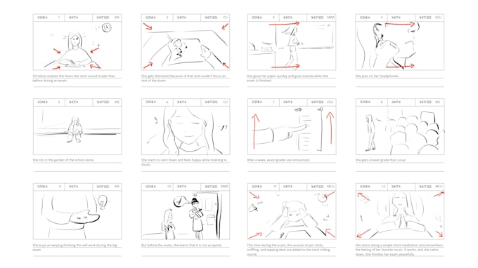 Gig Preview - Draw storyboards for your animations or product projects