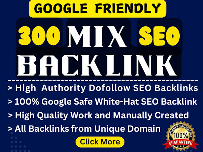 Gig Preview - Do manually create high authority 300 mix backlinks package