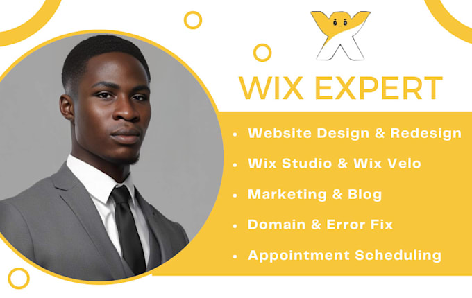 Gig Preview - Build wix website wix website design wix redesign wix business wix seo