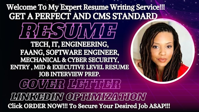 Gig Preview - Write an ats resume for cyber security, software engineering, faang to get hired