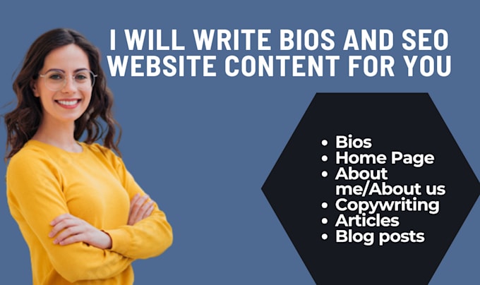 Gig Preview - Write excellent SEO  website content and about us page