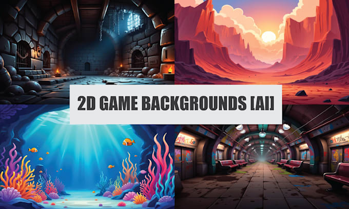 Gig Preview - Create 2d game backgrounds and scene using ai