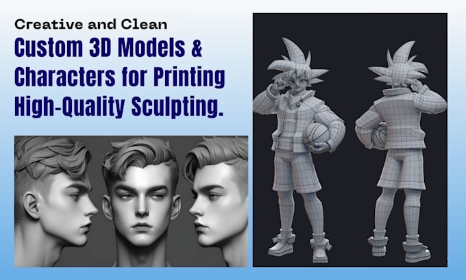 Gig Preview - Sculpt a high quality 3d model and character for 3d printing