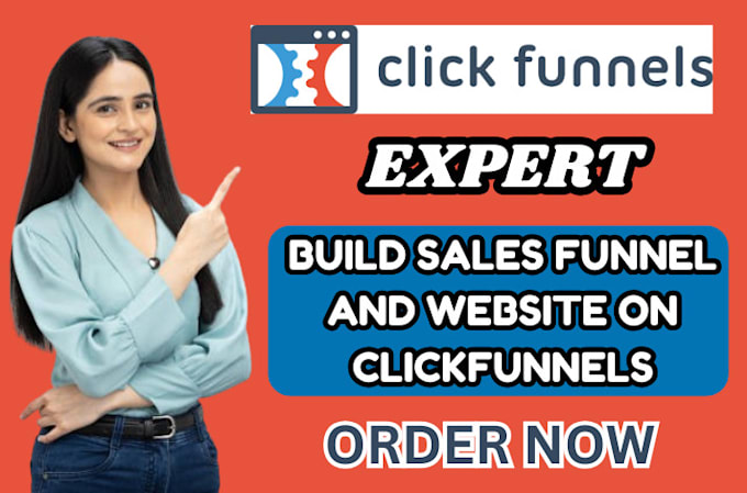 Gig Preview - Build clickfunnels sales funnel, clickfunnels landing page, website