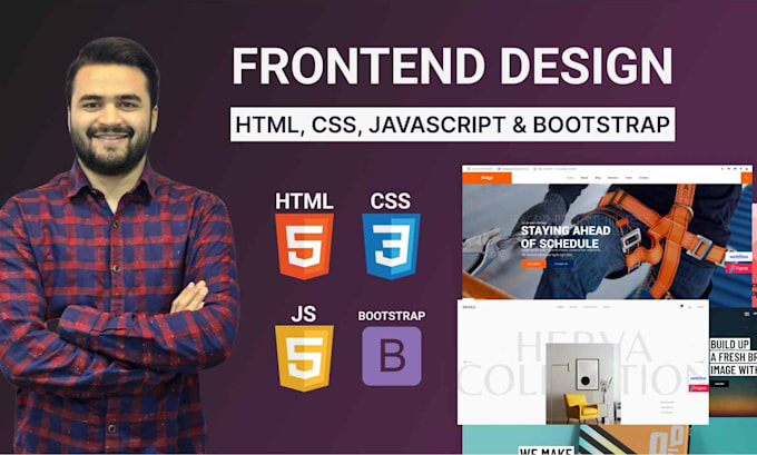 Gig Preview - Do professional landing pages and websites in HTML CSS javascript bootstrap