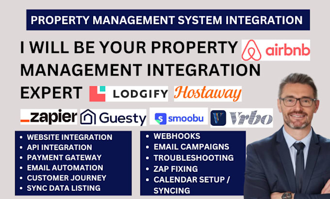 Gig Preview - Automate airbnb guesty hostaway smoobu vrbo lodgify houfy ownerrez zapier api