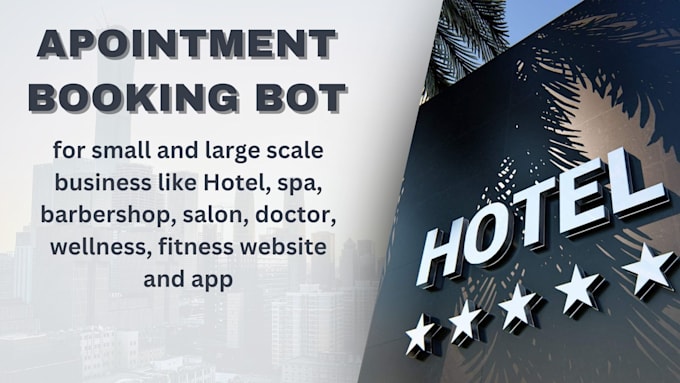 Gig Preview - Develop ai saas mvp hotel spa salon chatgpt chatbot appointment booking web app