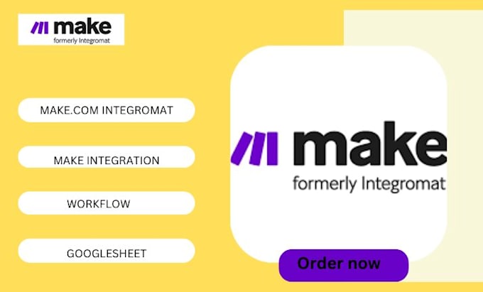 Gig Preview - Set up make com automation on make, zapier integromat make com automation