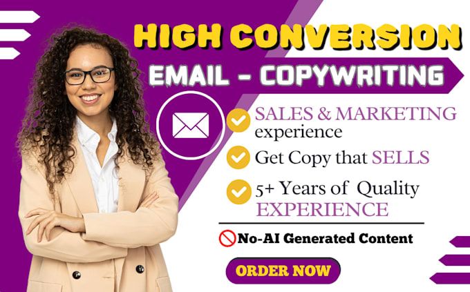 Gig Preview - Do email marketing copy, email sequence, email copy and email sales copywriting