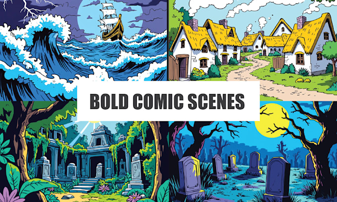 Gig Preview - Create vibrant comic scenes with ai for your project