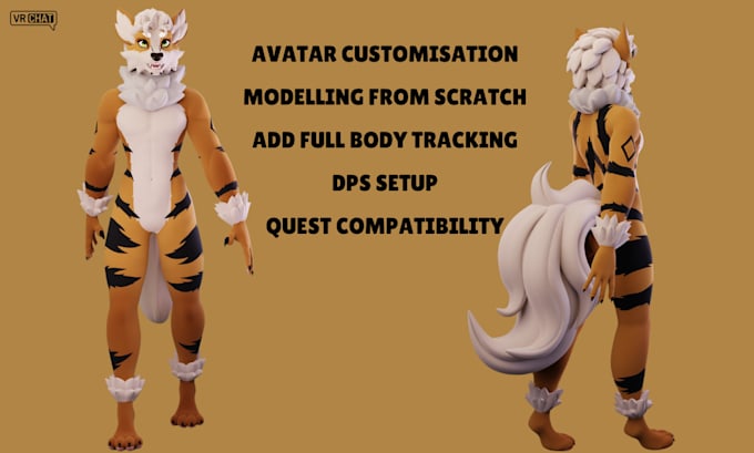 Gig Preview - Create custom vrchat avatar or vtuber avatar, furry beast