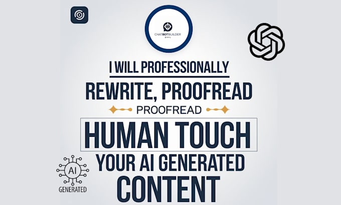 Gig Preview - Professionally rewrite, proofread, human touch your ai generated content