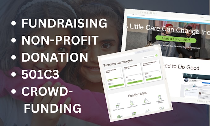 Gig Preview - Build nonprofit website, charity website, fundraising, donation website redesign