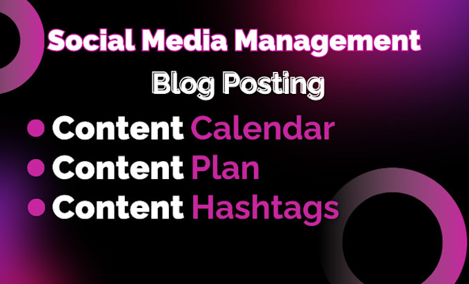 Gig Preview - Be social media content plan guest blogpost strategy content calendar content