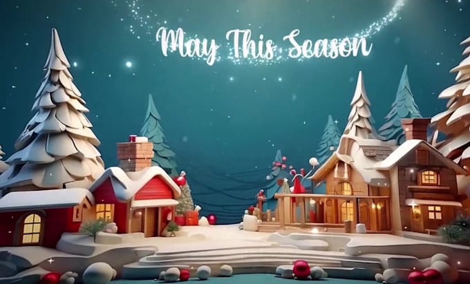 Gig Preview - Create stunning christmas videos for 3d animations song and greetings