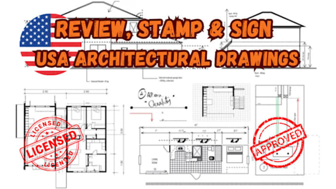 Gig Preview - Review, stamp, seal, sign your USA architecture, floor plan, for city permit mep