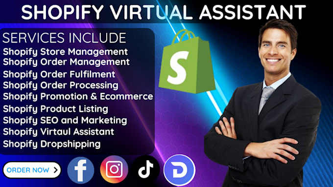 Gig Preview - Be your shopify virtual assistant store manager and product listing expert