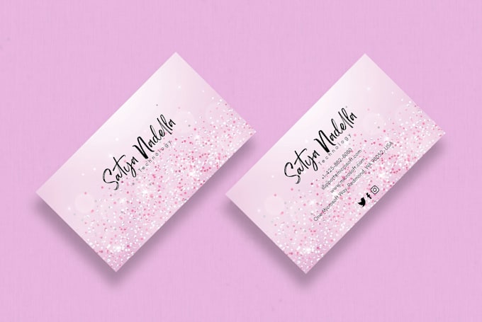 Gig Preview - Custom glitter business card and logo design for a brand