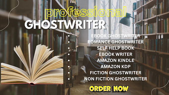 Gig Preview - Ghostwrite fiction and non fiction book ebook writing kindle amazon kdp