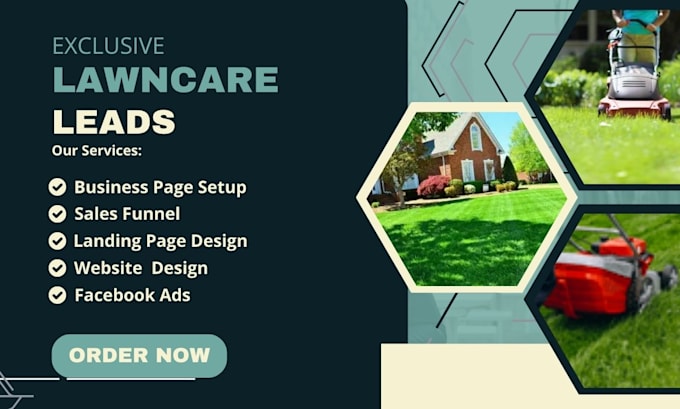 Gig Preview - Generate lawn care leads lawn care website for lawncare landscaping leads