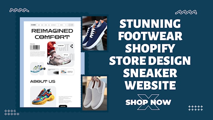 Gig Preview - Design footwear shopify shoe store air jordan dropshipping sneakers website